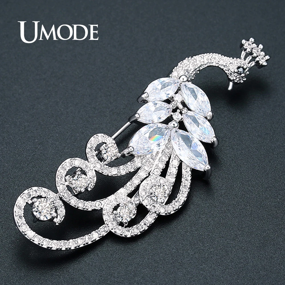 UMODE новые роскошные фианиты животные Феникс Броши для женщин модные ювелирные