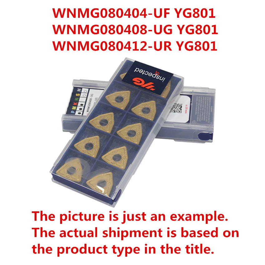 

WNMG080404-UF YG801 WNMG080408-UG YG801 WNMG080412-UR YG801 Korea YG CNC Turning Carbide Inserts For Steel, Stainless Steel