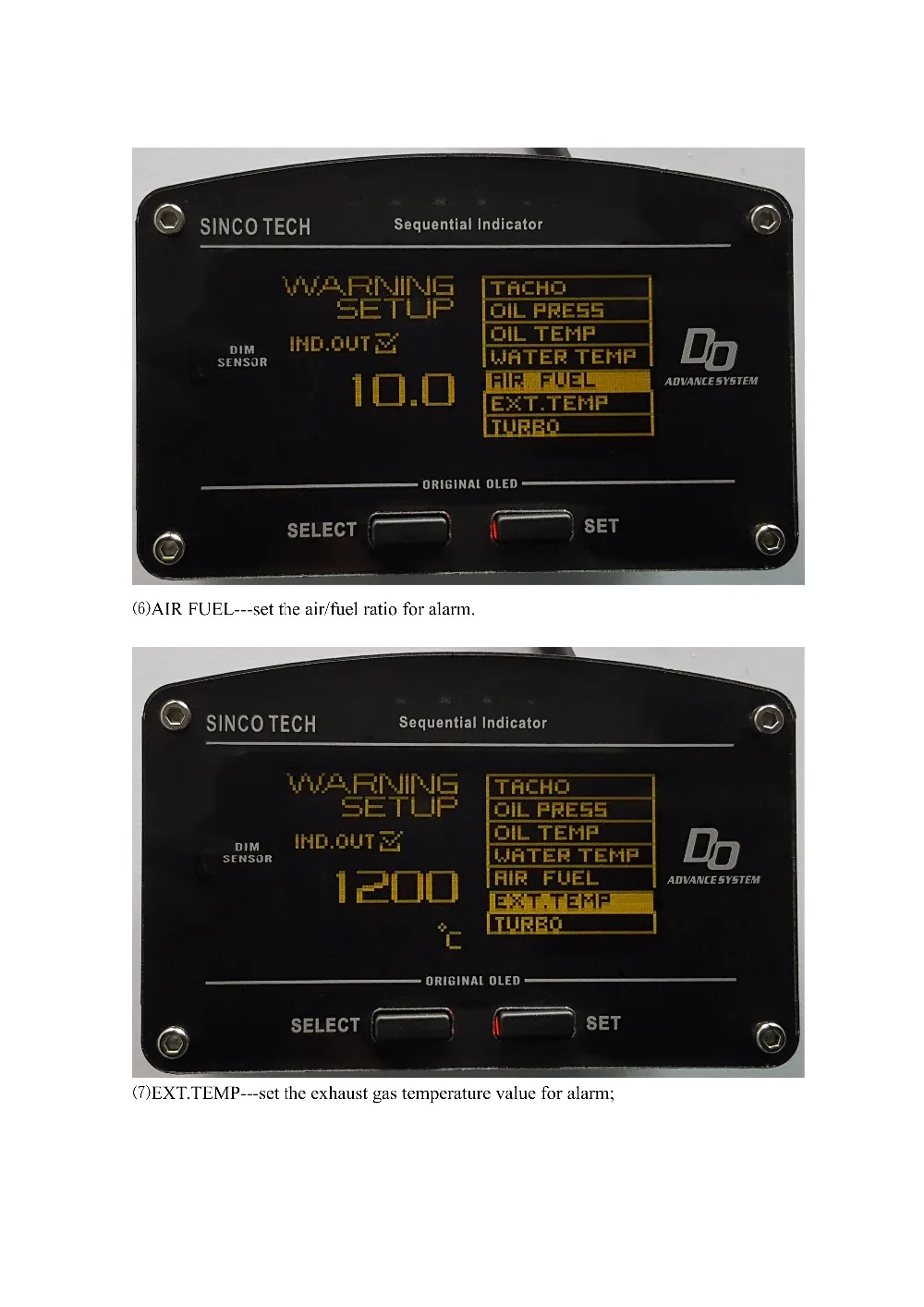 Dynoracing 10 в 1 Стиль Авто Цифровой измеритель OLED цифровой тахометр полный Сенсор комплект электрического автомобиля метр YC101196