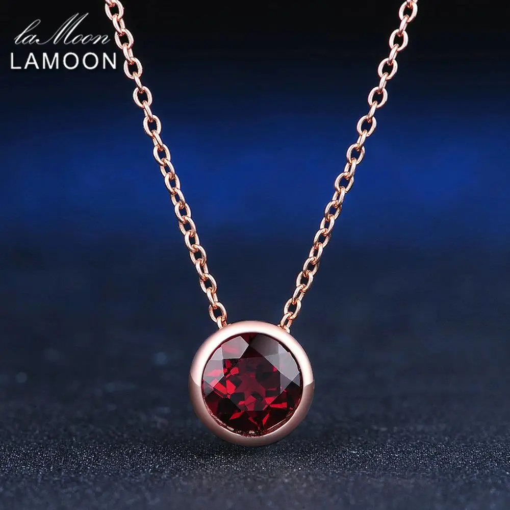 Женское ожерелье из серебра 925 пробы с красным гранатом|necklace necklace|necklace simplenecklace