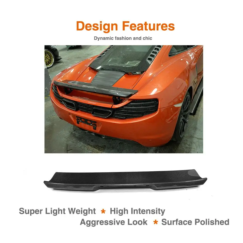 Углеродное волокно задний багажник активный спойлер крыльев для McLaren MP4-12C база