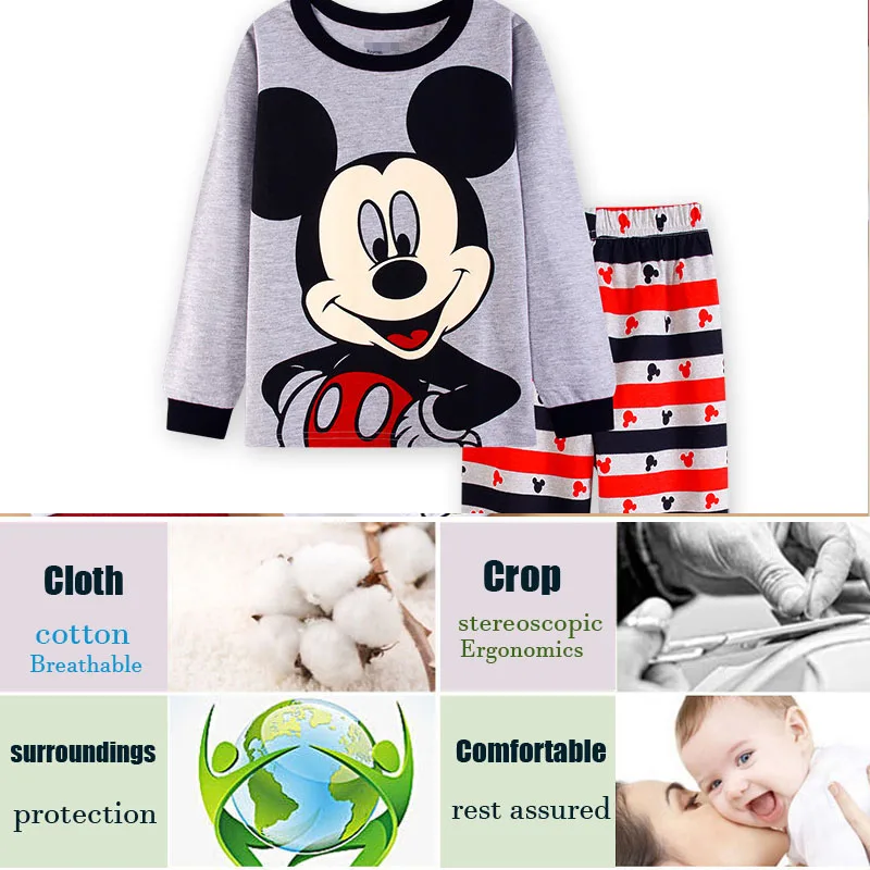 Детский пижамный комплект пижама Минни для маленьких девочек из 100% хлопка 2