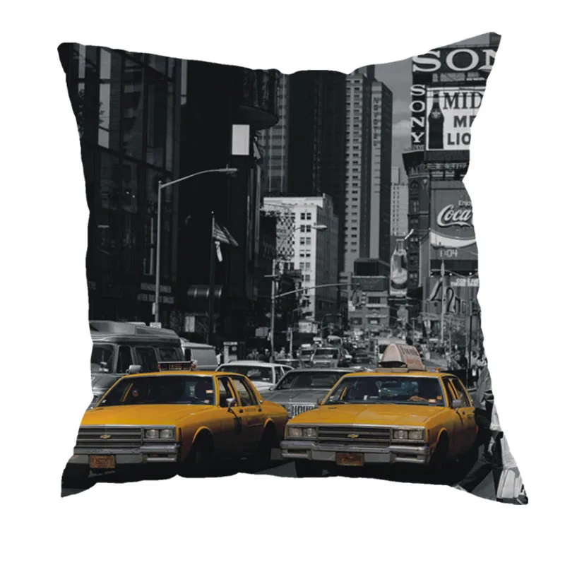 Нью-Йорк Лондон город Ландшафтный дизайн Наволочки модные декоративные Пледы