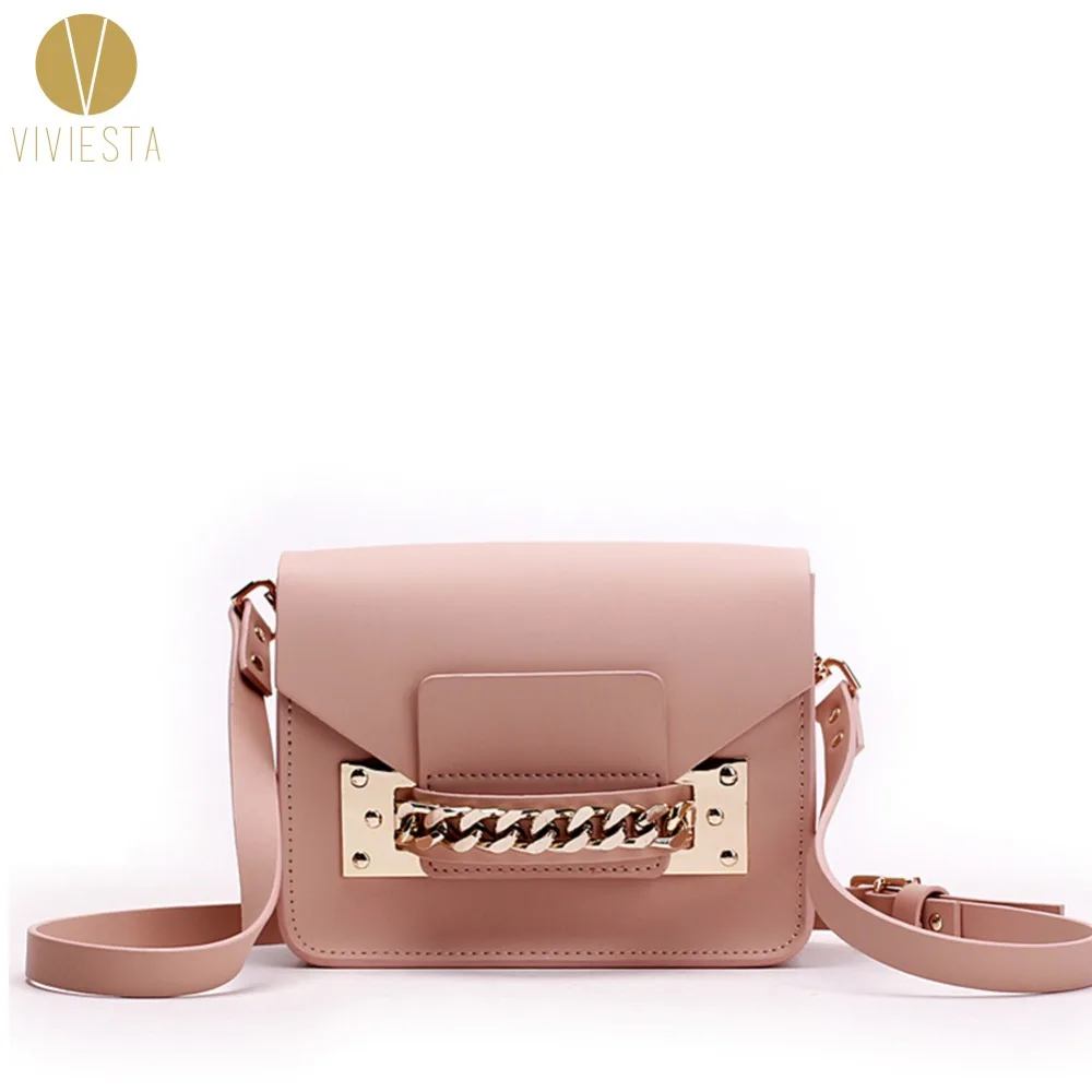 Женская мини-сумка-конверт из натуральной кожи с цепочкой новый бренд Модный