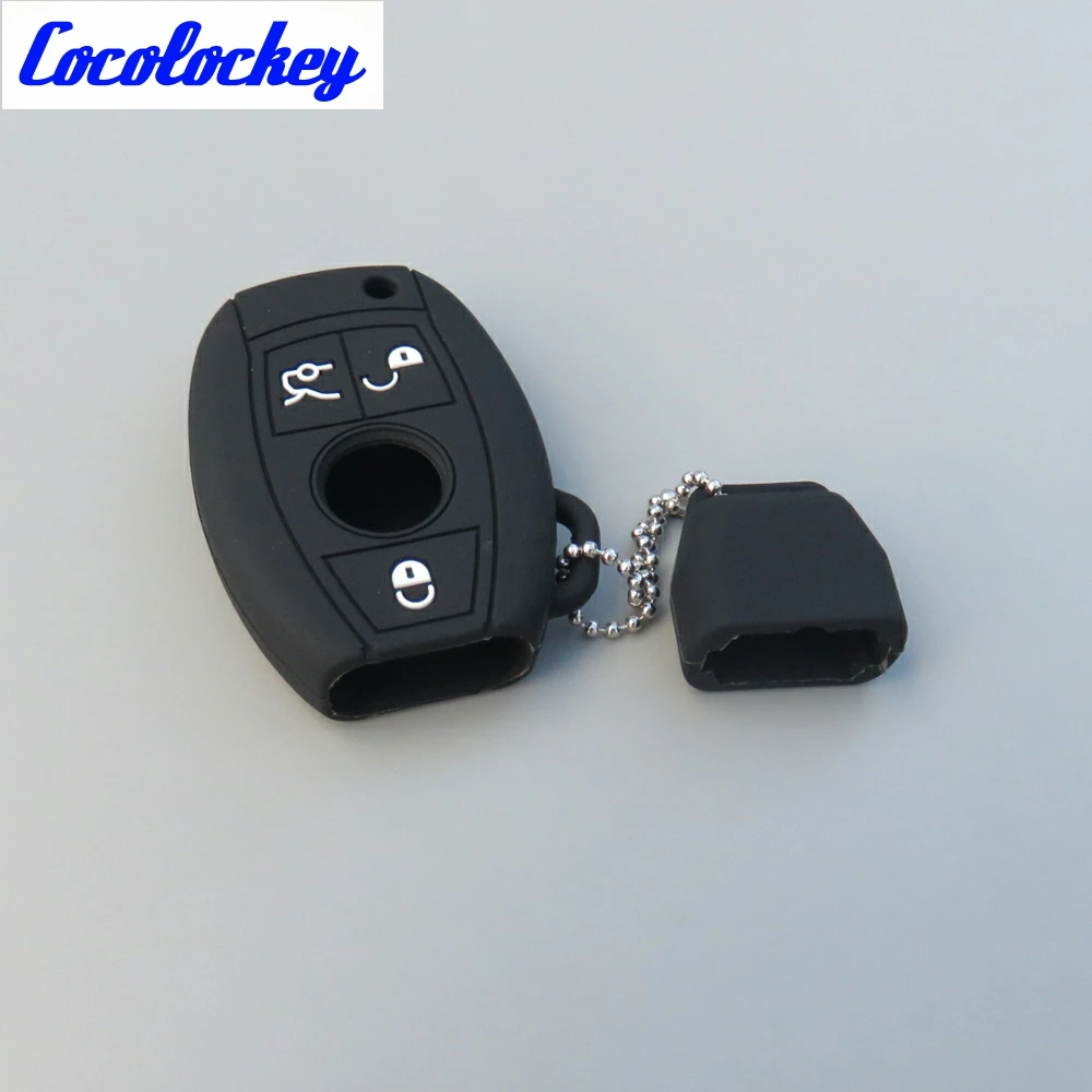 Cocolockey силиконовый чехол для автомобильного ключа резиновый держатель MB W203 W211 CLK
