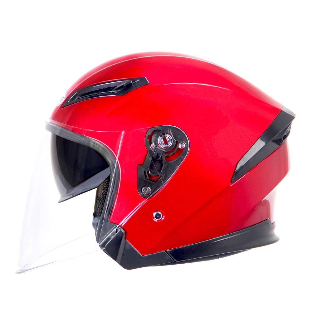A3 Red HEROBIKER мотоциклетный шлем мотоциклетный Мотокросс Casco Moto шлем для мотогонок Половина лица шлем крушение двойной объектив - Цвет: A3 Red
