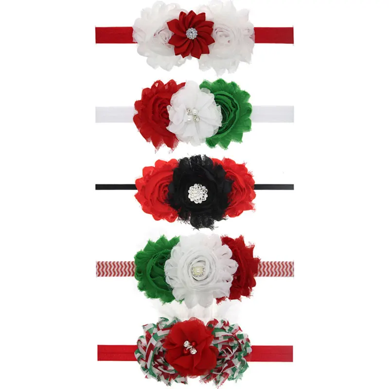 Naturalwell Baby Girls Chiffon Flower Headband Infant Photography Props Headbands Children Christmas Hair Accessories HB478 | Детская