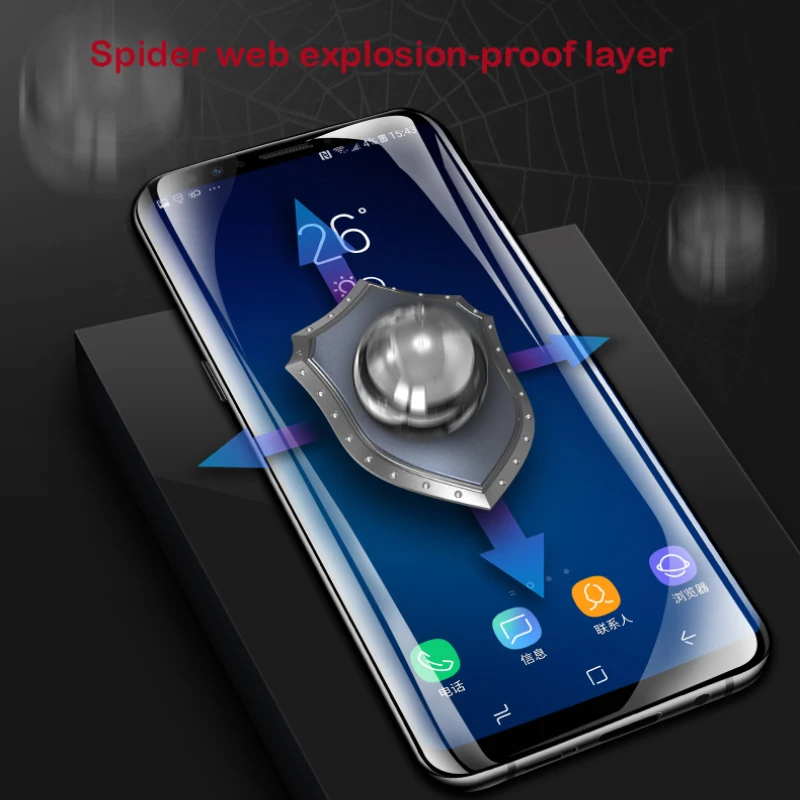 10D полный изогнутая Защитная пленка для экрана samsung Galaxy S8 S7Edge S9 S10 Plus Note 8 9 Tempered