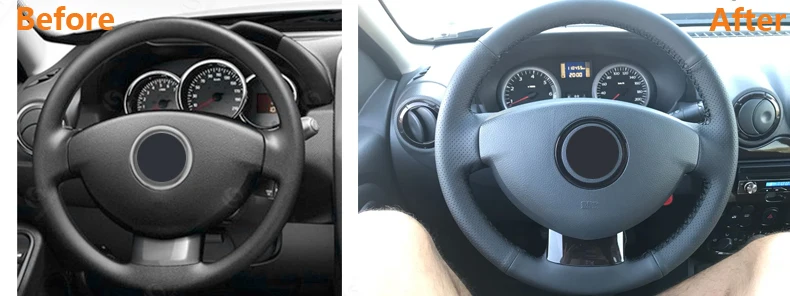 MEWANT черный искусственный кожаный чехол рулевого колеса автомобиля для Renault Duster Dacia Duster 2011- аксессуары для интерьера