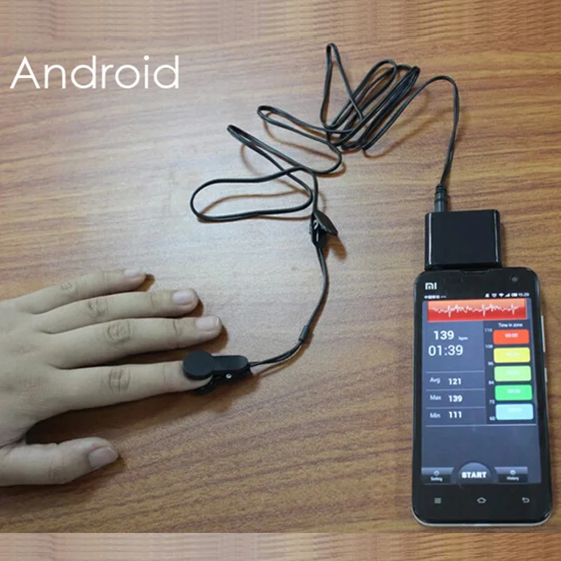 Pulse Heart Rate Monitor + Инфракрасный Ушной Палец Клип для iPhone Android с Фитнес-Приложение 60