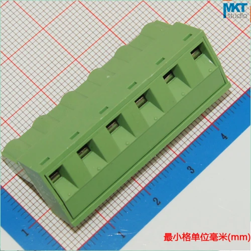 

100Pcs 6P 7.62mm Pitch Right Angle Female PCB Electrical Screw Terminal Block