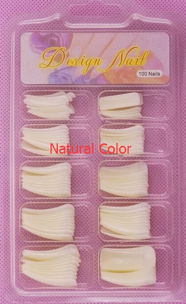 Прозрачный акриловый гель для ногтей 100 шт. накладные Французский маникюр