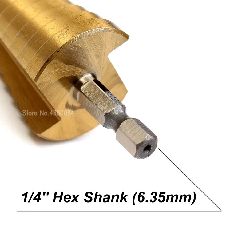 Набор ступенчатых Сверл из быстрорежущей стали с титановым покрытием 3 шт. 4-32/20/12