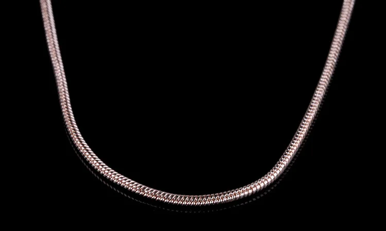 Ожерелье из розового золота 45 см 18 дюймов цепь змеиной кожи для мужчин и женщин