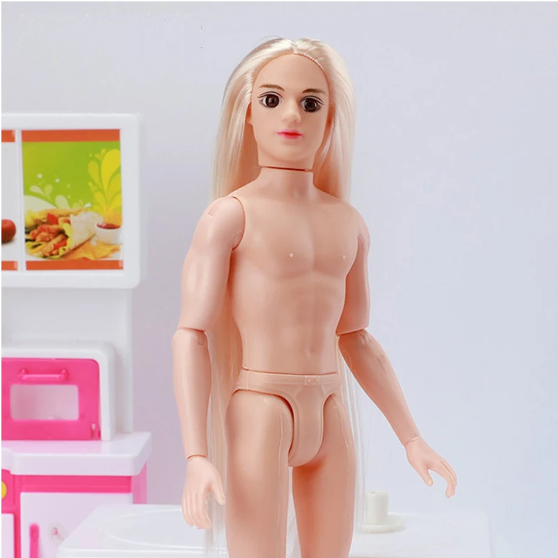 Кукла древняя мужская с длинными волосами подвижная шарнирная кукла 14