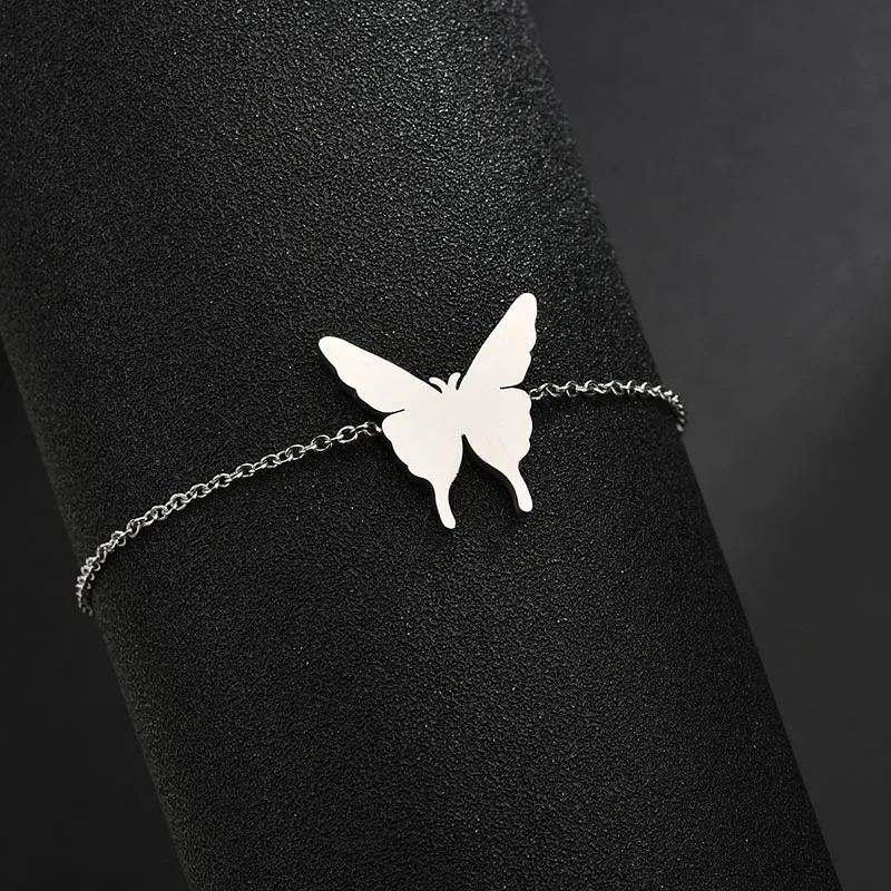 Женский браслет ELSEMODE из нержавеющей стали с милой бабочкой золотого и