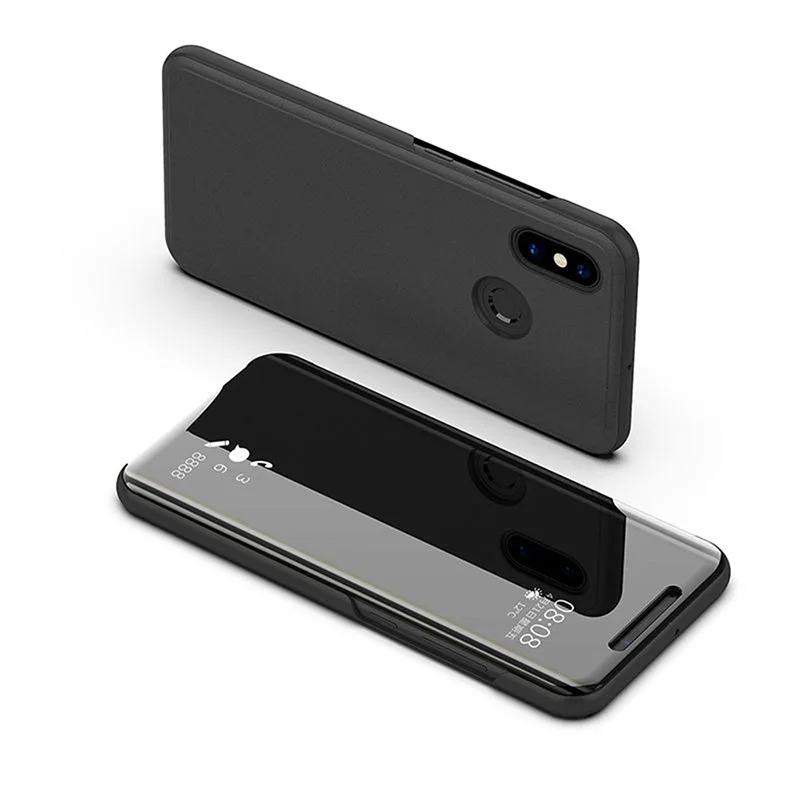 Black Чехол-книжка mi rror на красном цвете mi Go для Xiao mi Red mi Note 7 кожаный чехол-накладка на красную mi 6a Note 5 6 7 Pro 4a S2 Y1 Lite Xio mi Shell - Цвет: Black