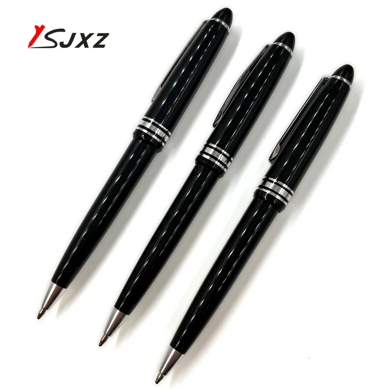 Синяя черная шариковая школьная канцелярская офисная средняя пластиковая ручка