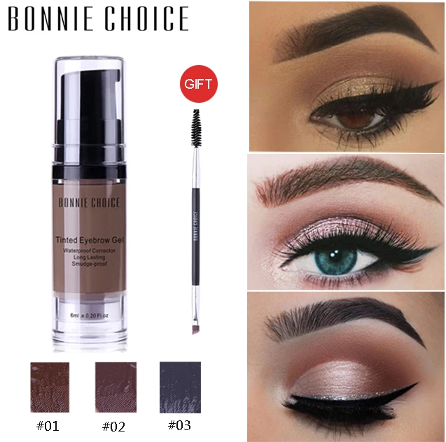 Bonnie Choice 6 мл гель для бровей из хны ТИНТ профессиональный макияж водостойкий стойкий крем-краска для бровей с кистью для бровей инструменты