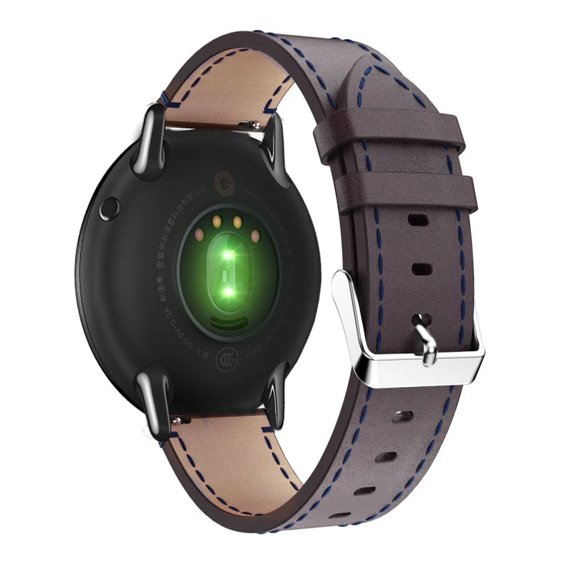 Кожаный ремешок 22 мм для смарт часов Samsung Gear S3 Frontier/классический браслет Huami