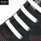 Силиконовые шнурки для бега N002, без завязывания, креативные, эластичные, для всех кроссовок