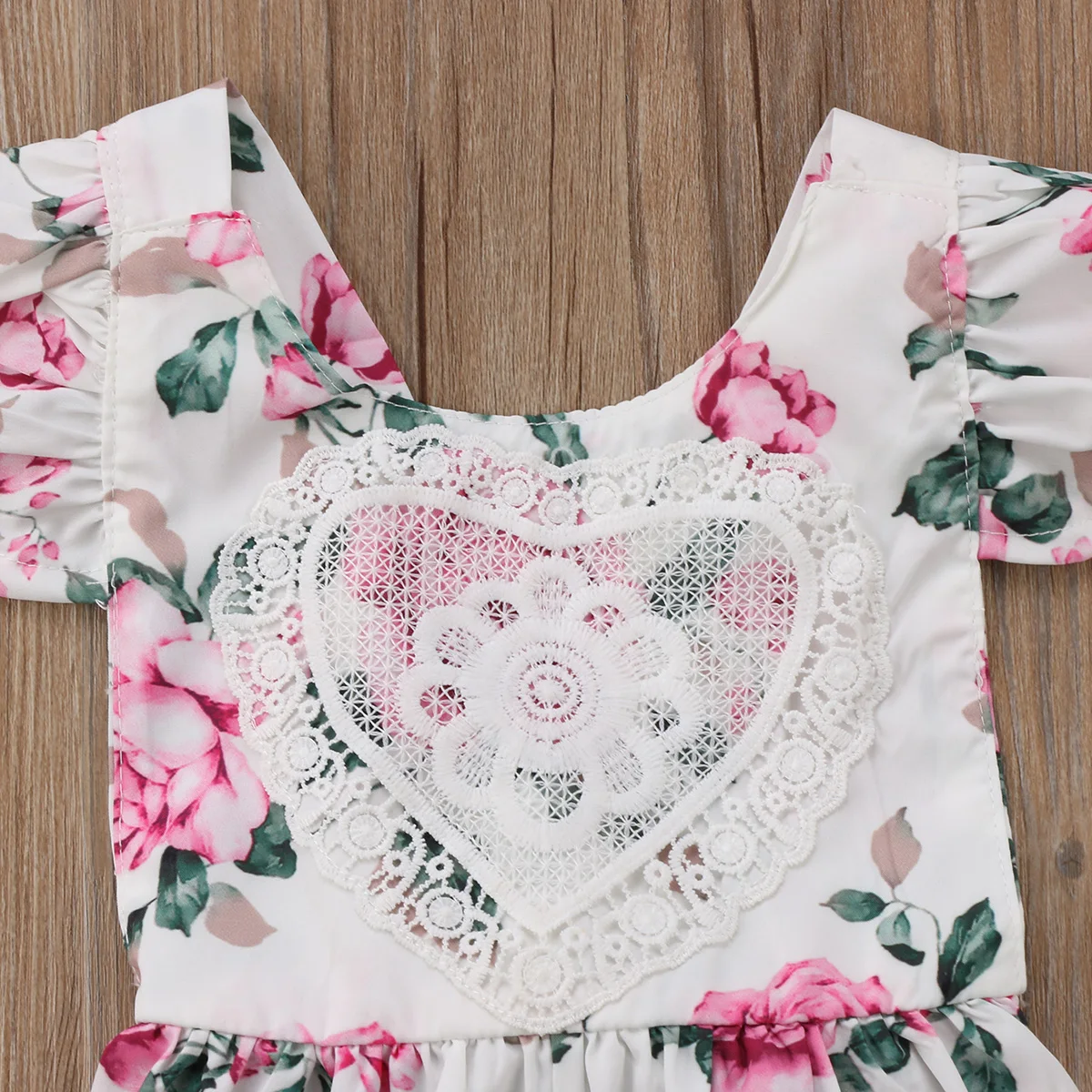 Easter Newborn Baby Girls Lace Floral Short Sleev One-Piece Hollow Out Bodysuit Jumpsuit Outfits Sunsuit | Детская одежда и обувь