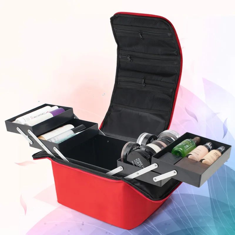 Женский модный органайзер для макияжа большая Вместительная дорожная