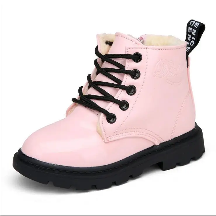 Детская обувь зимние сапоги из искусственной кожи непромокаемые резиновые