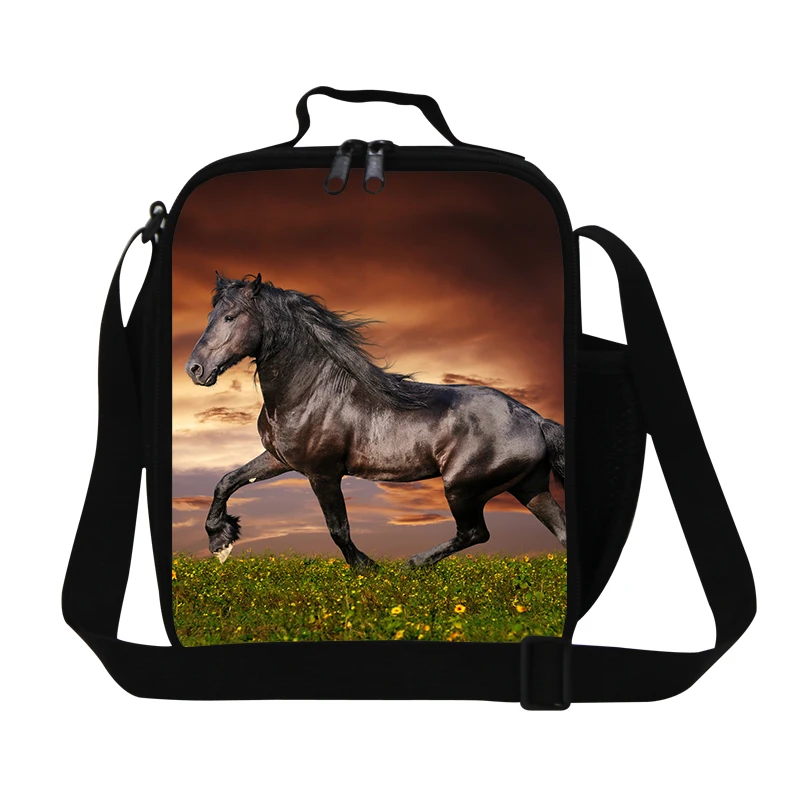 Детская дорожная Тепловая сумка для пикника с принтом лошади холодильник на