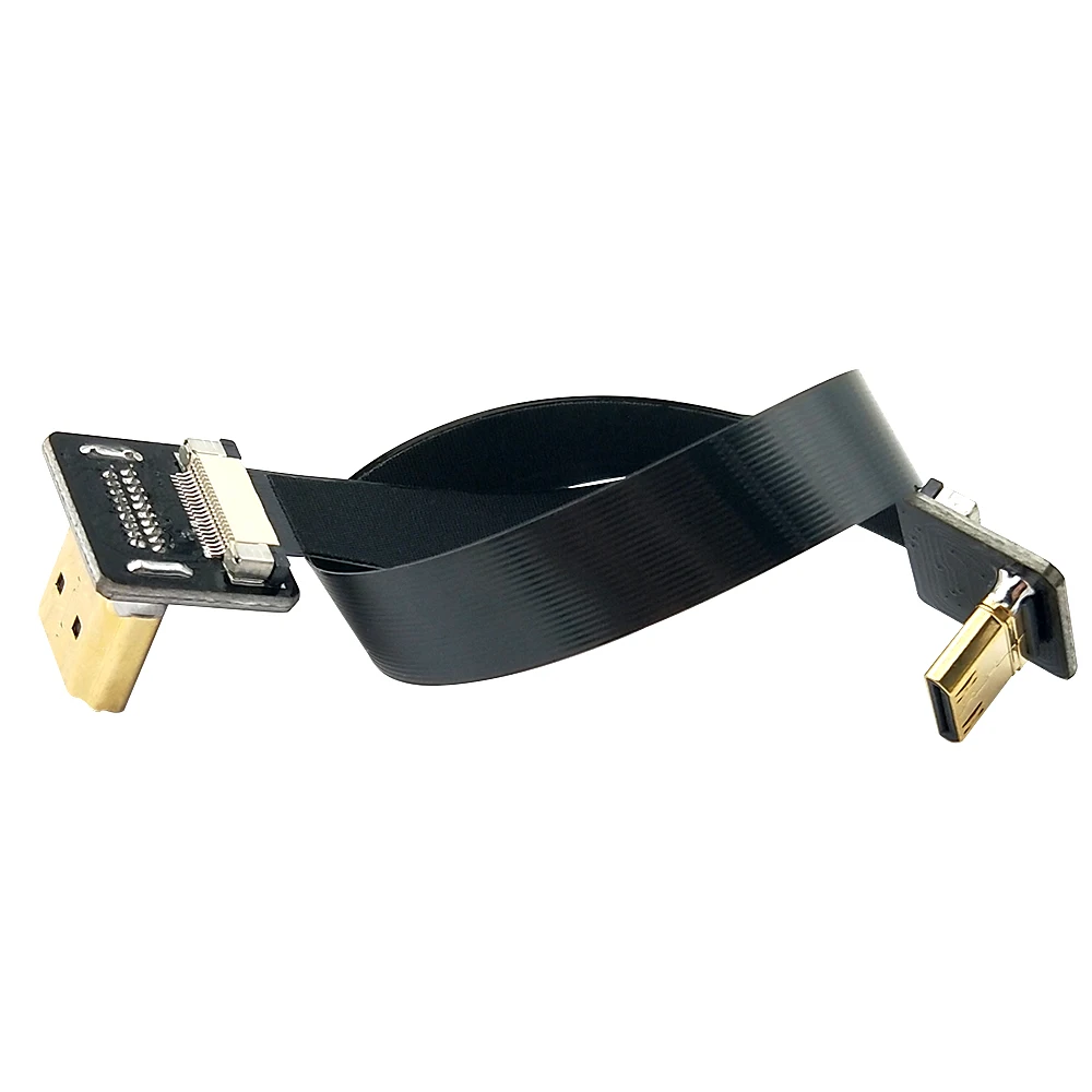 Danspeed двойной Подпушка под углом 90 градусов HDMI Тип мужчина к Mini мужчине для HDTV