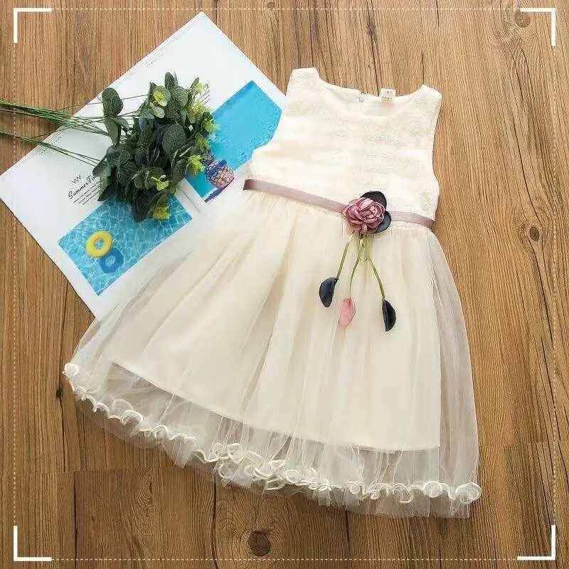 Платье для девочек летнее Сетчатое платье без рукавов дня рождения 2019 | Детская