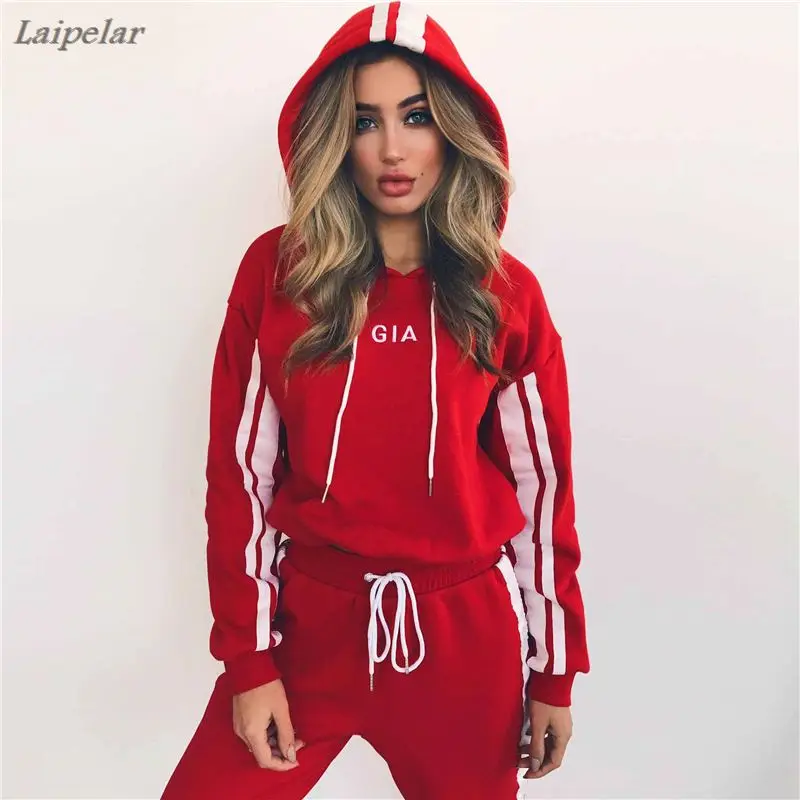 Новинка Модный женский спортивный костюм из 2 предметов женские комплекты Laipelar с