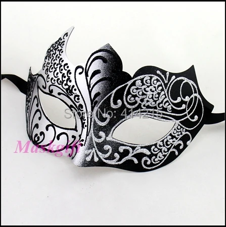 Бесплатная доставка черная серебряная пластиковая маска 7 &quotуникальная Оптовая