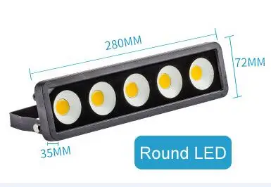 Round LED Eslas потолочные светильник напольный светильник ing 50 Вт Настенный Светильник проектор садовый Светодиодный прожектор светильник Водонепроницаемый IP66 уличный светильник s для гаража - Испускаемый цвет: Round LED