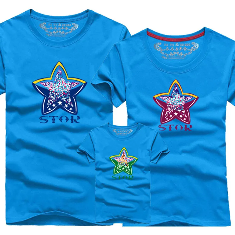 Akexiya Family matching clothes mother daughter son outfits cotton casual short-sleeve T-shirt family look father baby clothing | Мать и
