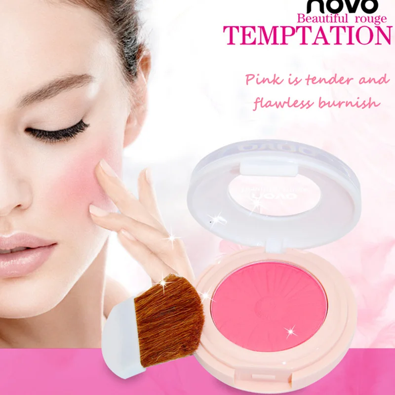 2 шт. NOVO Color Румяна для лица искусственная пудра палитра натуральный макияж с