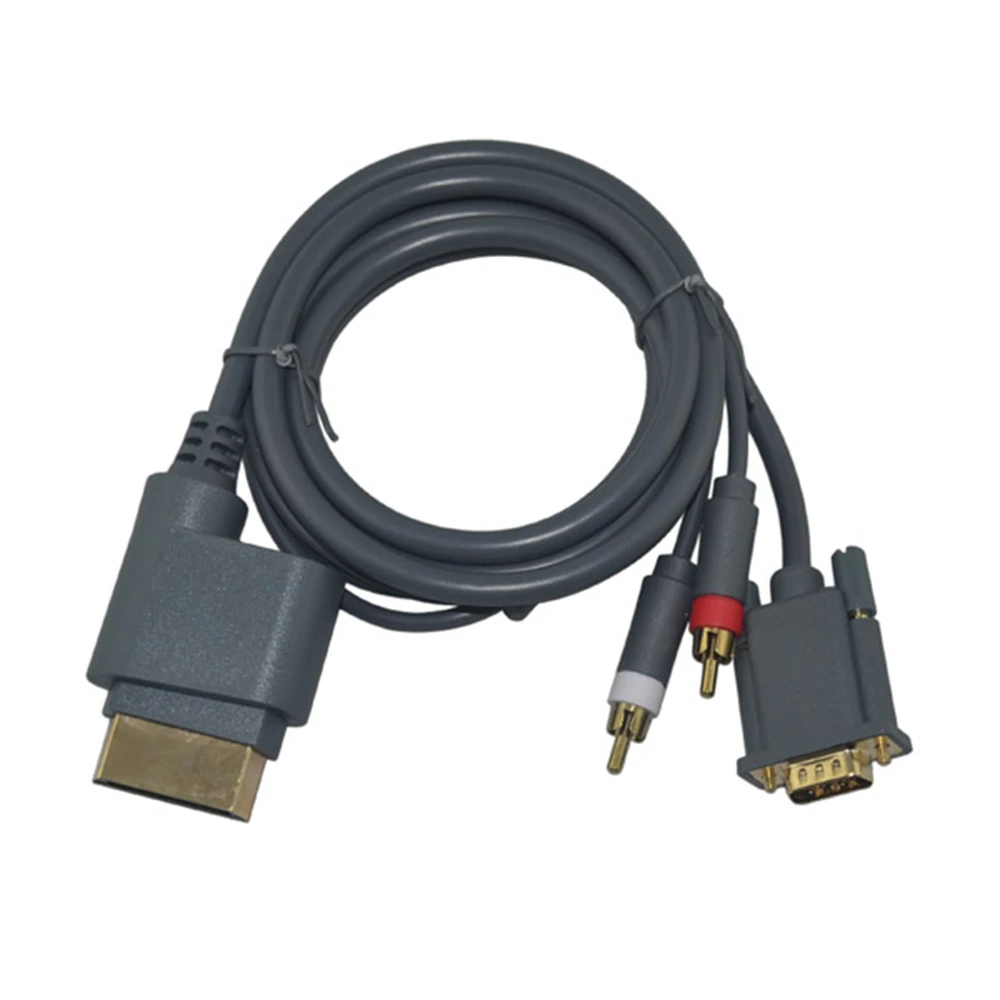 

2PCS High Quality HD VGA AV Cable Connector With Optical Output For Xbox 360