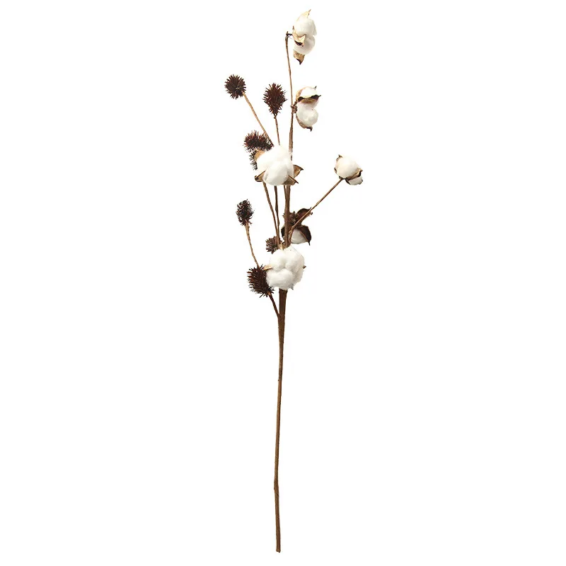 INS Fashion Naturally Dried Cotton Flower Artificial Plants Floral Branch For Wedding Party Room Decoration Home Decor | Дом и сад