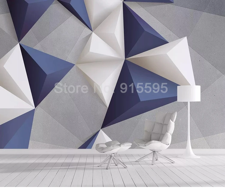 Пользовательские Настенные обои для стен 3D абстрактный геометрический узор гостиная спальня настенный Декор, Плакат Наклейка Papel де Parede