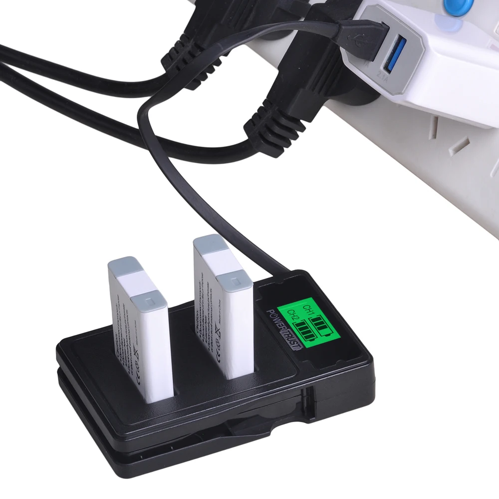Аккумулятор NB 13L NB13L + двойное зарядное устройство USB с ЖК дисплеем и портом Type C для
