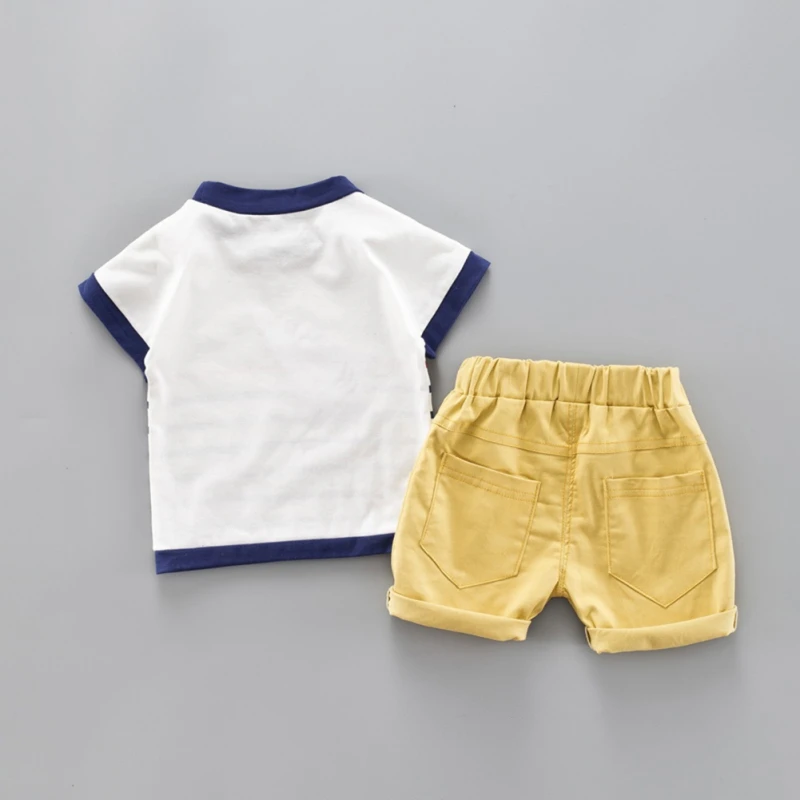 Детский костюм в полоску с принтом акулы комплект для малышей хлопковая рубашка