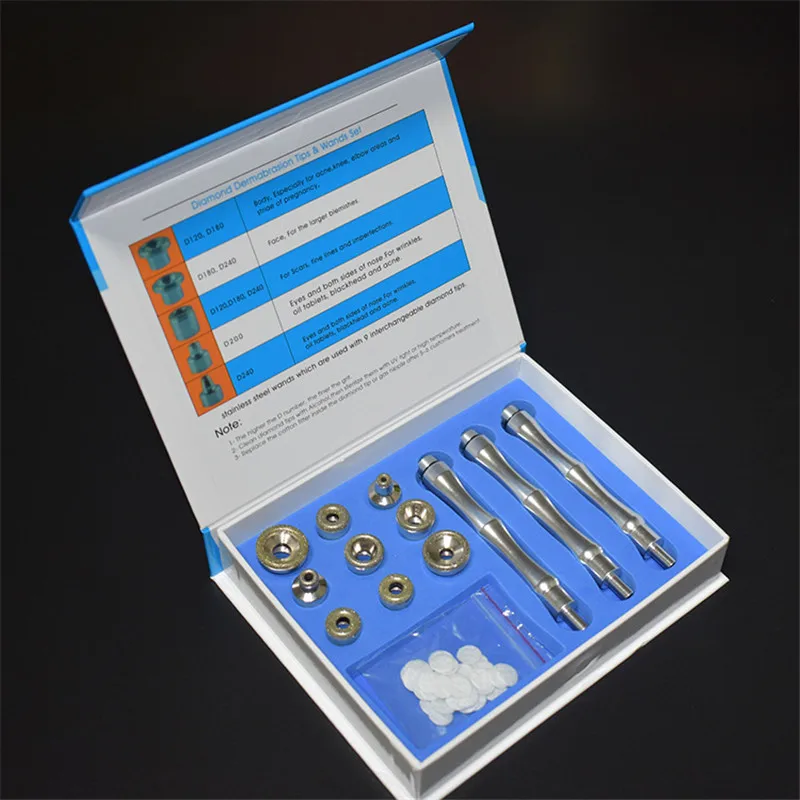 

9 наконечников + 3 палочки, Алмазный аксессуар для дермабразии, наконечники, алмазные палочки, хлопковый фильтр, пилинг кожи, Микродермабрази...