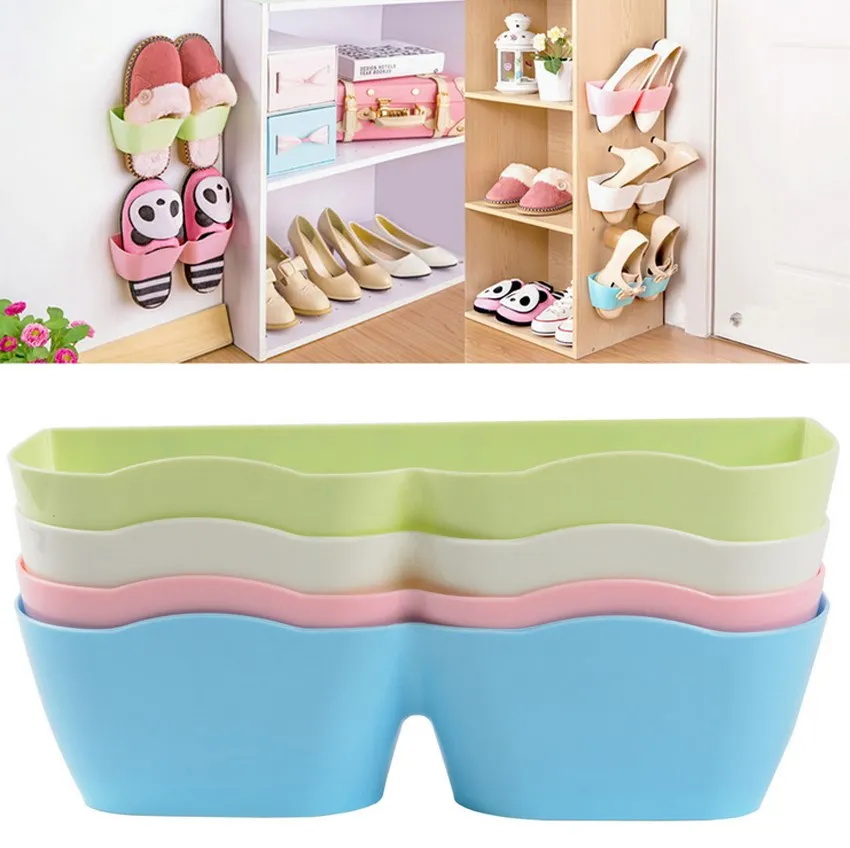 

Лидер продаж, Настенный Липкий подвесной крючок для обуви, полка для хранения обуви, Лидер продаж