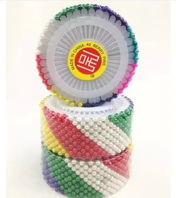 40 шт./лот 35 мм круглые жемчужные стальные булавки для изготовления одежды