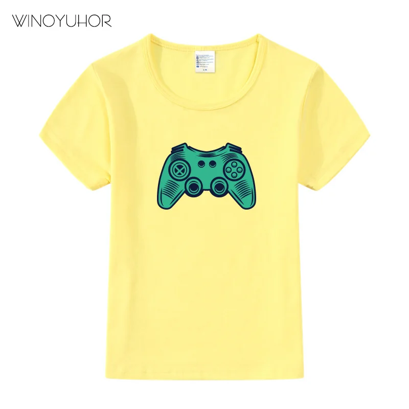 Детская футболка с принтом ручек для игр одежда мальчиков девочек Детский костюм