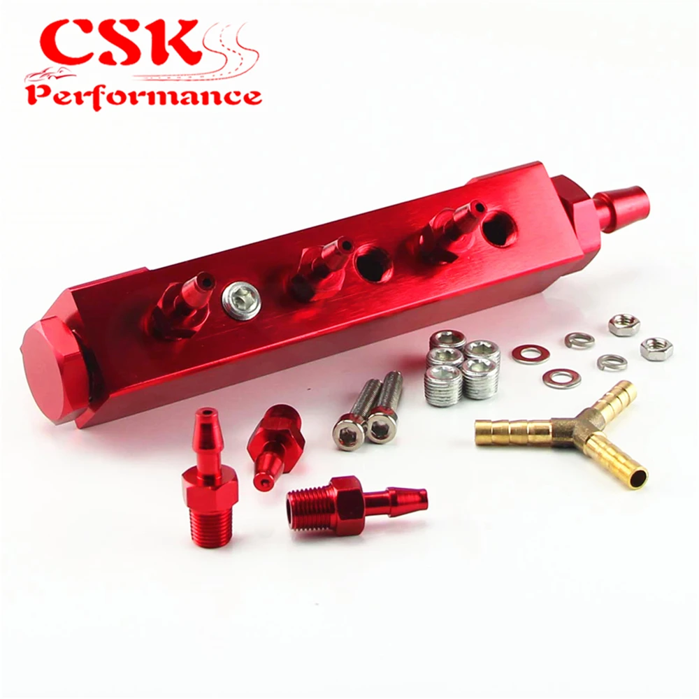 Алюминиевый турбо расточгата Boost ВАКУУМНЫЙ впускной коллектор 6 портов 1/8 Npt