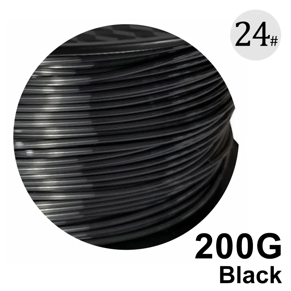 Black Noulei 200 г 3D принтер нить блестящая Pla 1,75 мм шелковистый насыщенный блеск 24 цвета 3D шелковая печать материал - Цвет: Black