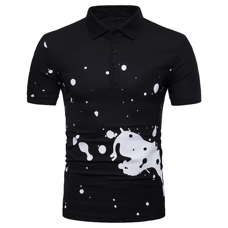 FDWERYNH Лето 2018 человек Camisa Masculina принт отложной воротник короткий рукав Бейсбол