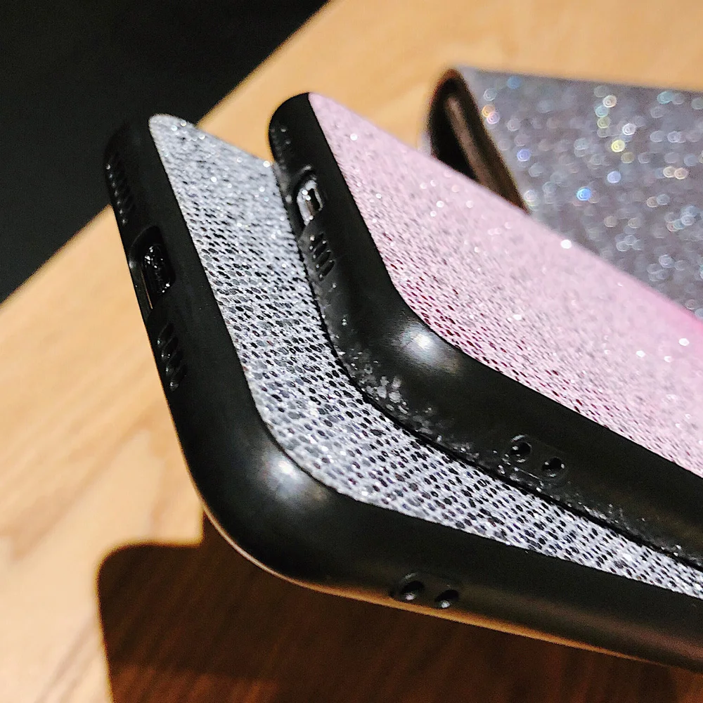 Для samsung J330 J530 J710 M10 M20 A30 A50 Note 8 9 Гибридный с сияющими блестками градиентный