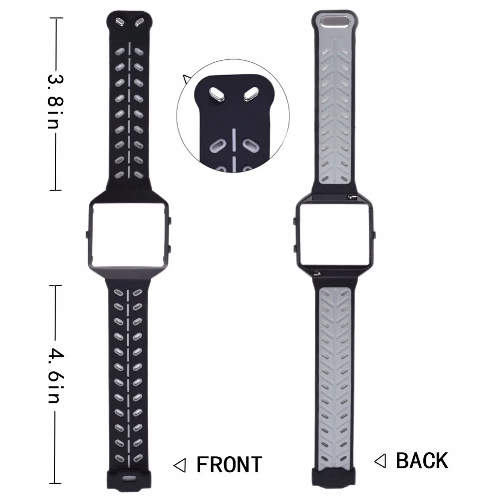 Bemorcabo Мягкие силиконовые часы ремешок Браслет для Fitbit Blaze Смарт фитнес часы Спорт листья стиль без рамки